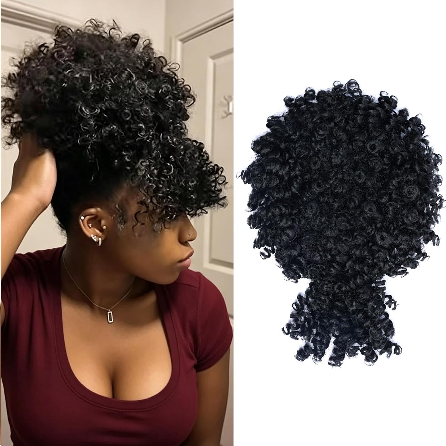 Afro Puff Drawstring Ponytail - Kinky Curly Hair Extension