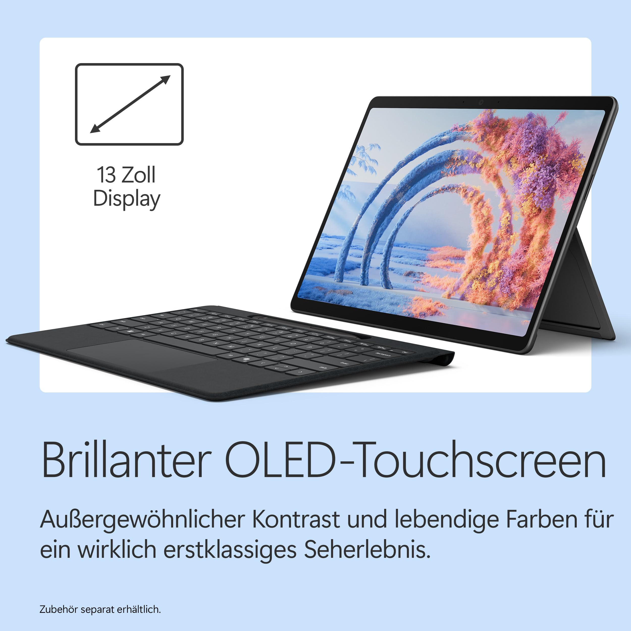Microsoft Surface Pro | 13" OLED | Snapdragon® X2 Elite (12 Kerne) | 16GB RAM | 512GB SSD | Schwarz | Windows 11 Home | neuestes Modell (12. Edition)