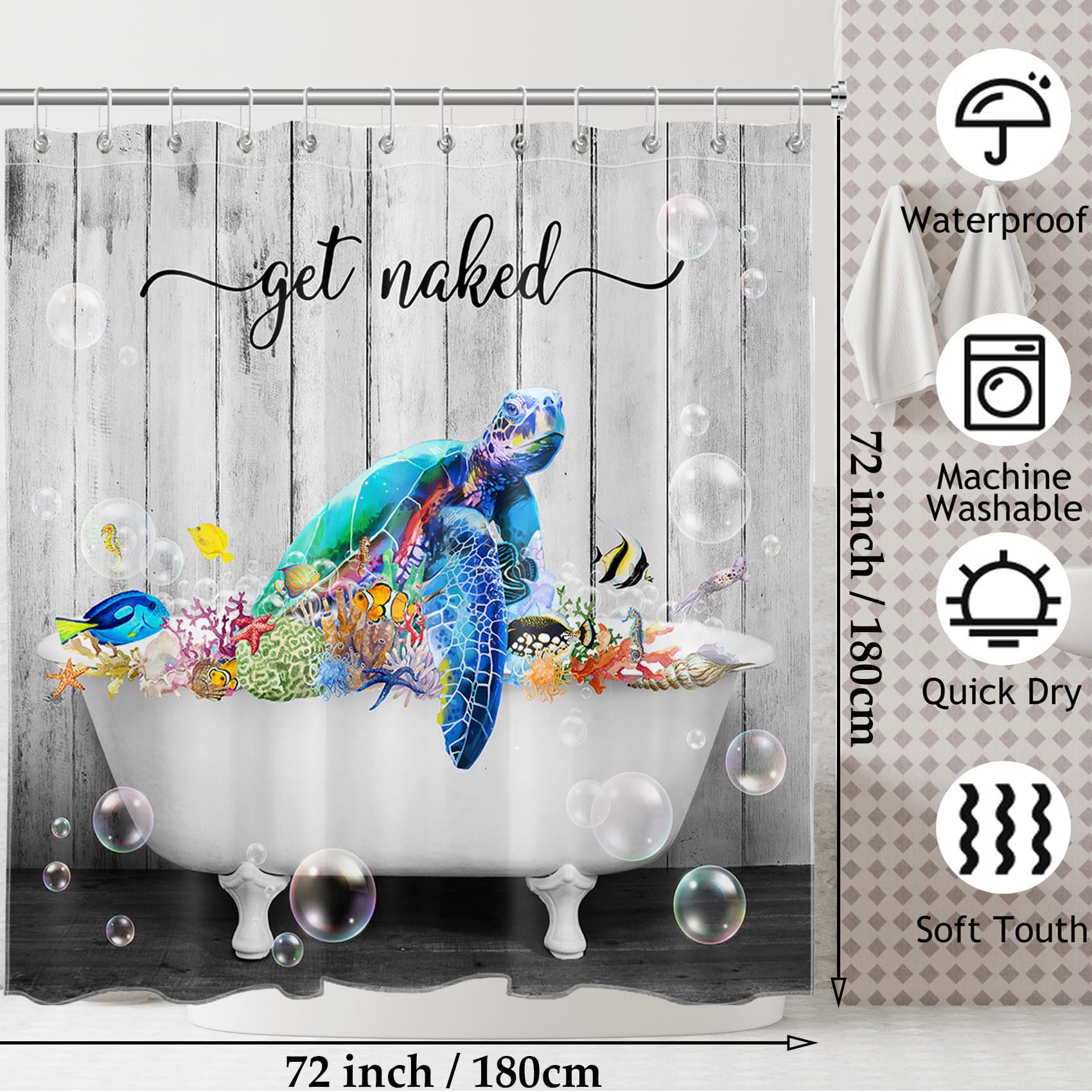 Vimorco Duschvorhang Mit Lustiger Tauchender Katze – Wasserdicht, Schnell Trocknend, Inkl. 12 Haken & Ringen
