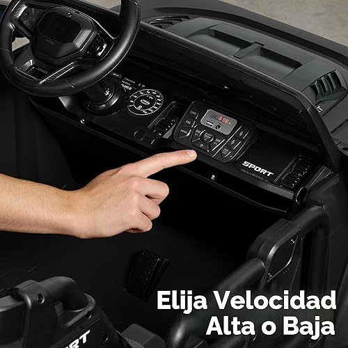 Miniatura 6 de Best Choice Products Camión de paseo eléctrico para niños de 24 V y 2 plazas con capacidad de peso de 132 lb, control parental, Bluetooth, luces LED