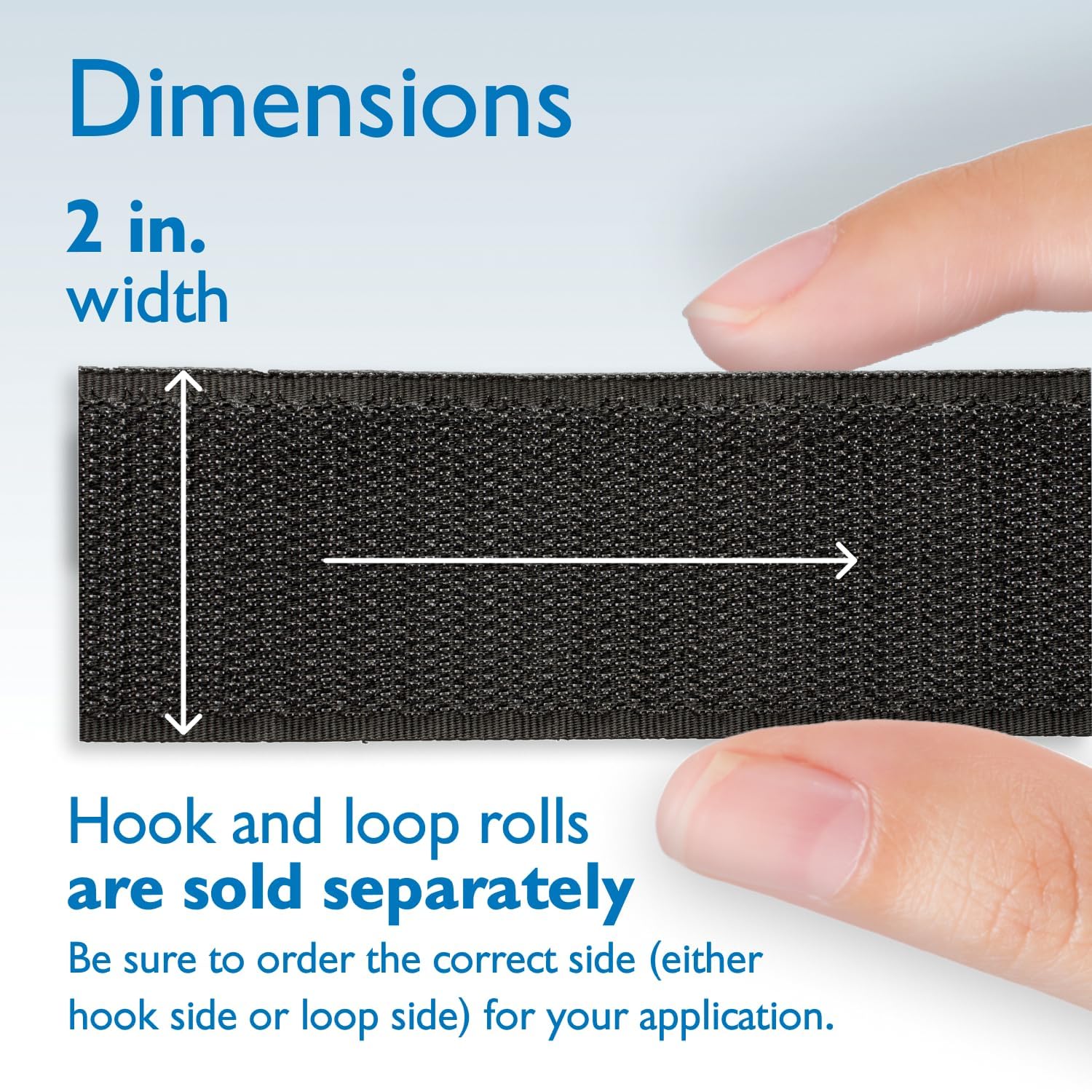 FindTape Rotolo Hook-Side Only con retro adesivo (HL74-R): 2 in. x 15 ft. (Nero) / hook-side solo