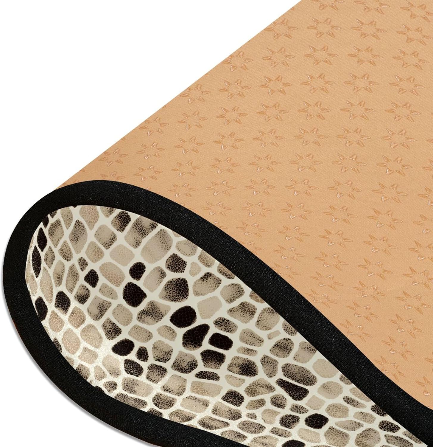Runner Rug Non Skid Area Rugs, Speckled Stone Indoor Outdoor Kitchen Mats Carpet for Living Room Bedroom Home Decor 61 x 183cm