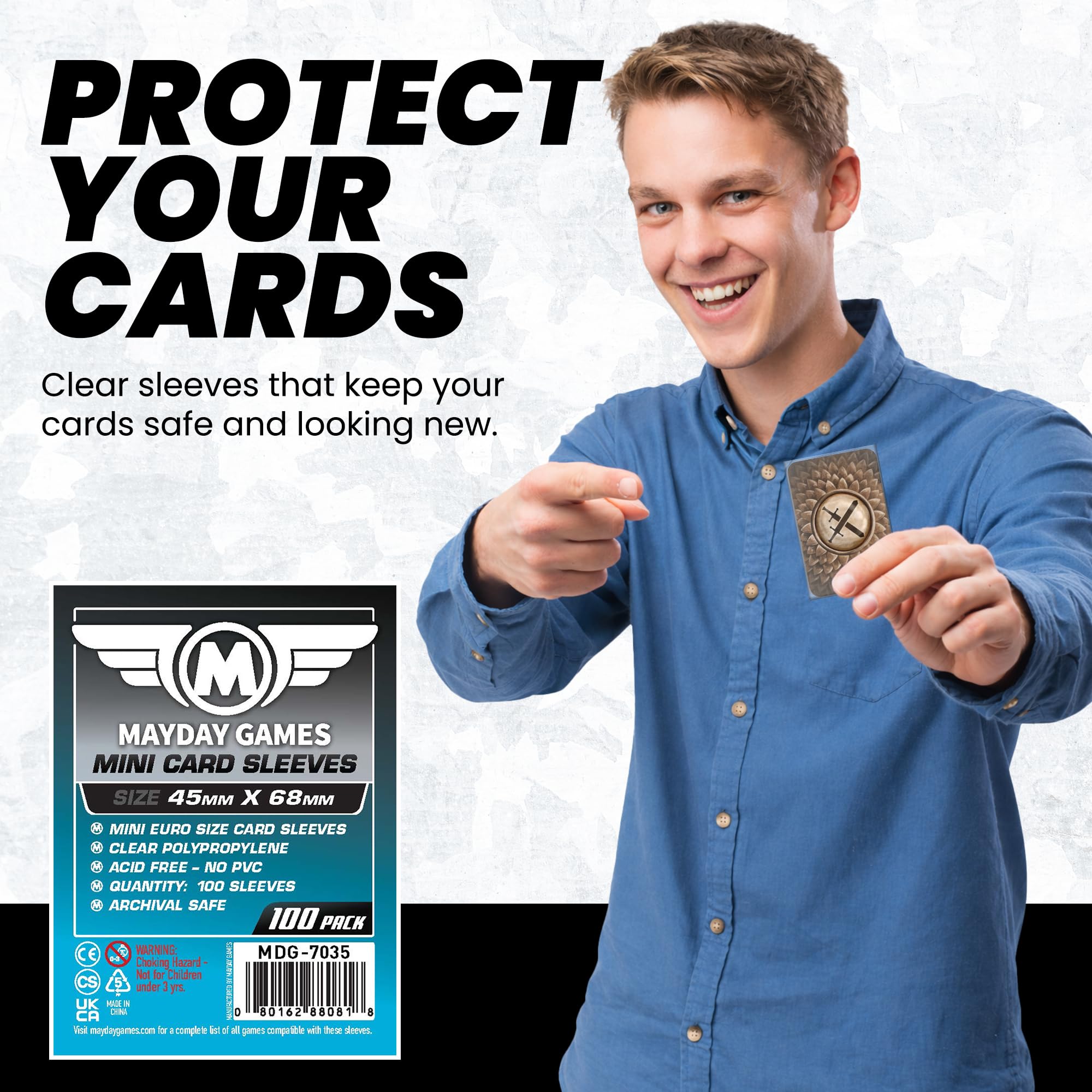 45 x 68 card sleeves Amazon.com: Mayday Games Mini Card Sleeve 45 MM X 68 MM pack of 100 : Toys  & Games