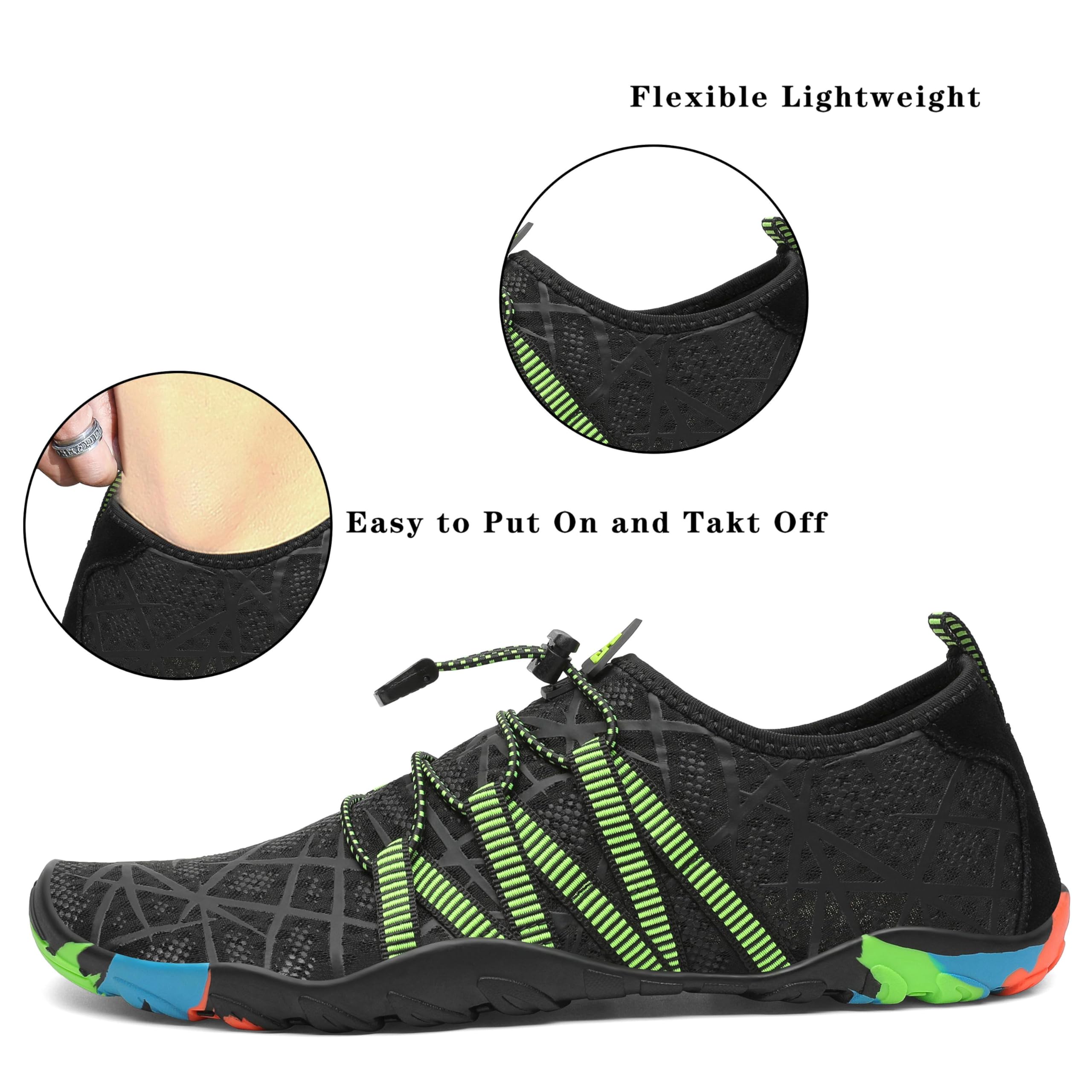 SAGUARO Zapatillas de Agua para Hombre Mujer Secado Rápido Escarpines Transpirable Antideslizantes Zapatos de Playa, GR.35-48