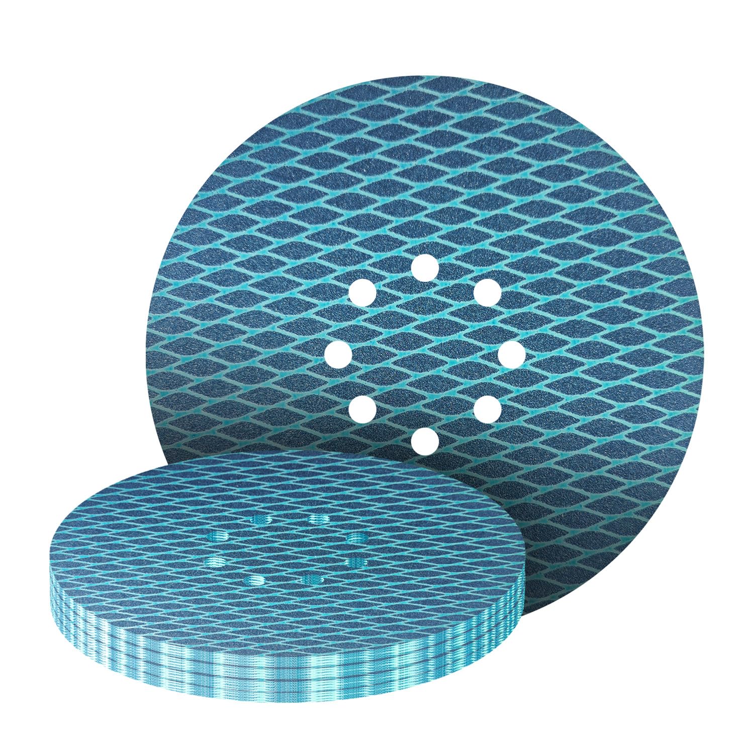20Stk 225mm Klett Schleifpapier, 8-Loch Schleifscheiben mit Staubabsaugung, Korn 150, Hochwertiges Aluminiumoxid Schleifmittel für Exzenterschleifer – GZKTY