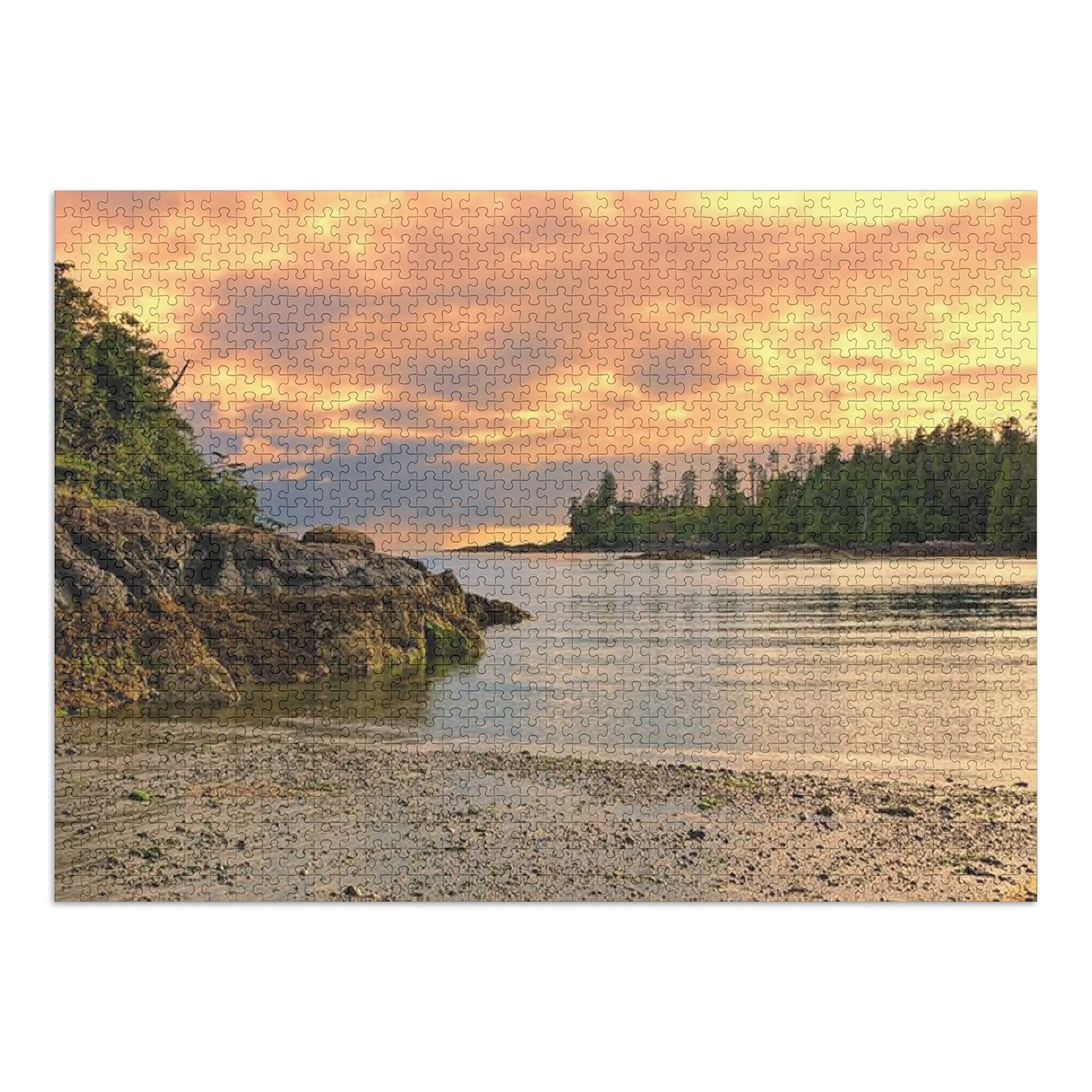 Vancouver Island, Canada, Sunset Along The Coast of Pacific Rim National Park (19x28.5 inches, Premium 1000 Piece Challenging Jigsaw Puzzle for Adults and Family, Made in USA)