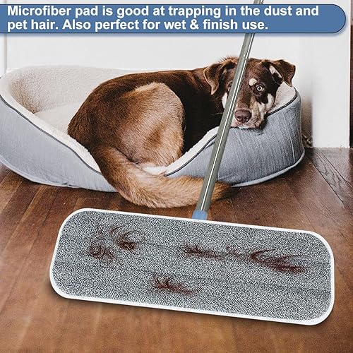 Miniatura 3 de Almohadillas de repuesto de microfibra de 18 pulgadas compatibles con el sistema de cuidado de suelos Bona, paquete de 5 unidades, reutilizables,