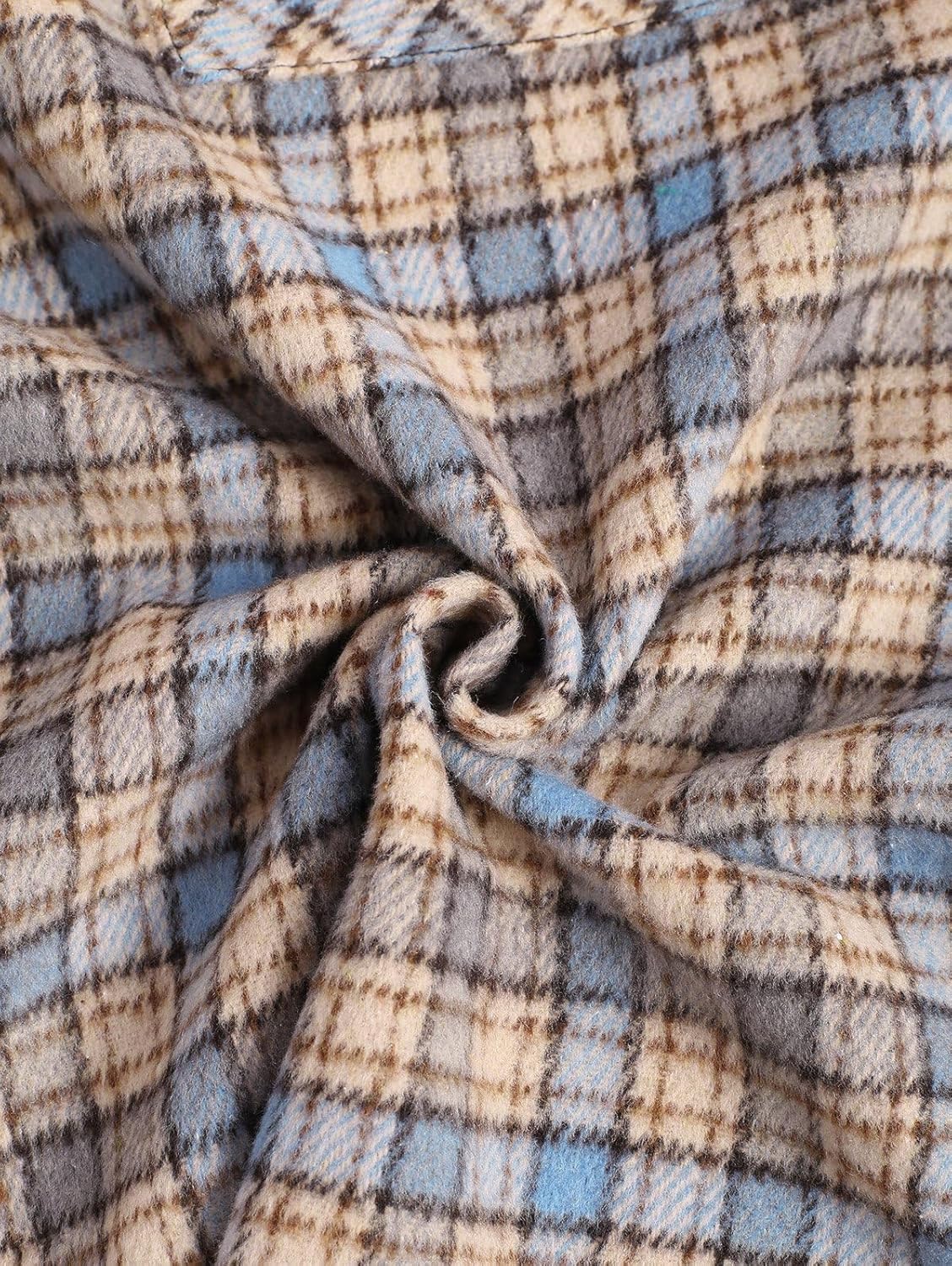 ZAFUL Men’s Wool Blend Shirt – Plaid Button Up Shirt Jacket with Double Chest Pockets - Image 6