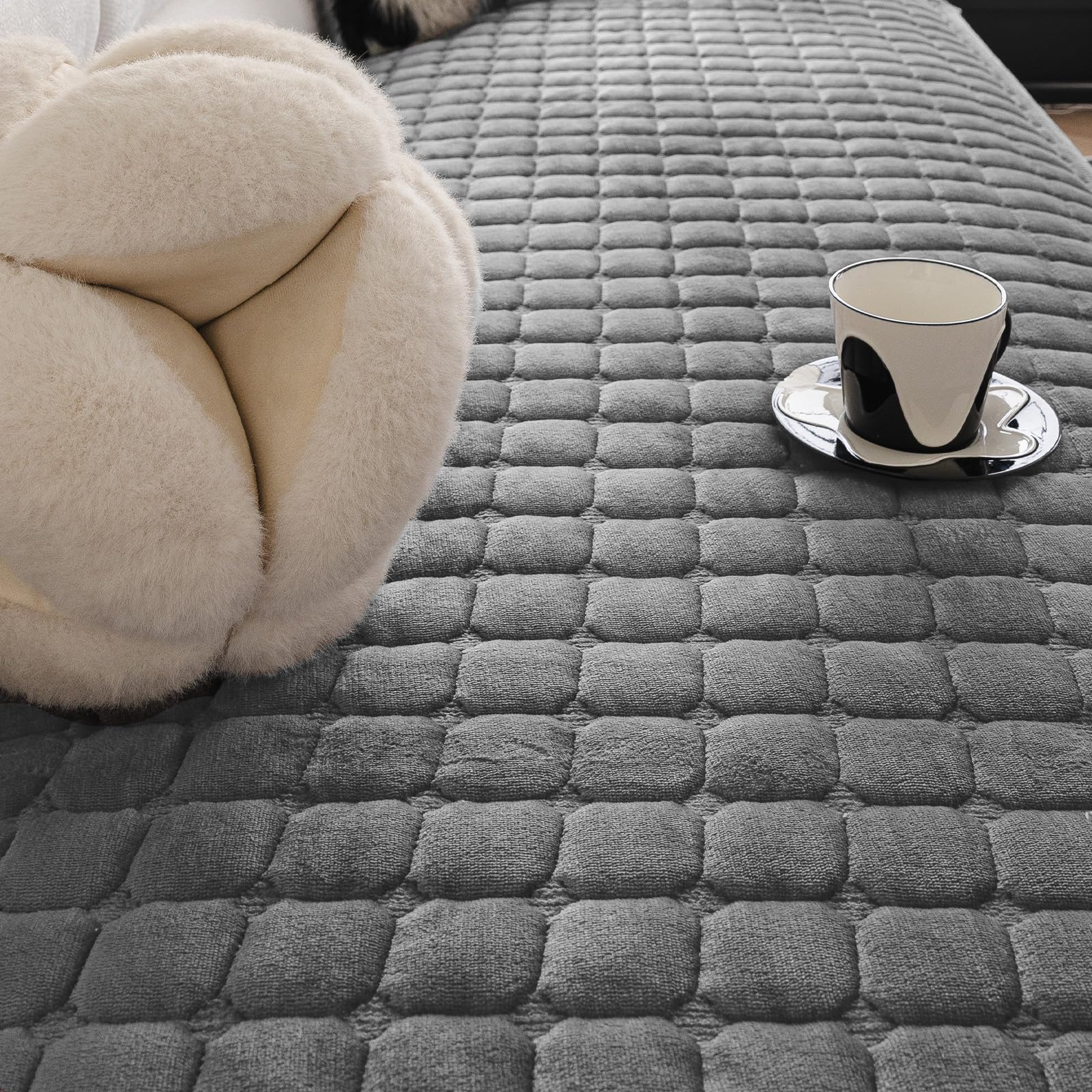 Housse de canapé 2025 Nouvelle housse de canapé 1/2/3/4 places L Coussin de canapé Nouveaux coussins de canapé universels antidérapants, solide texturé ultra extensible pour le salon