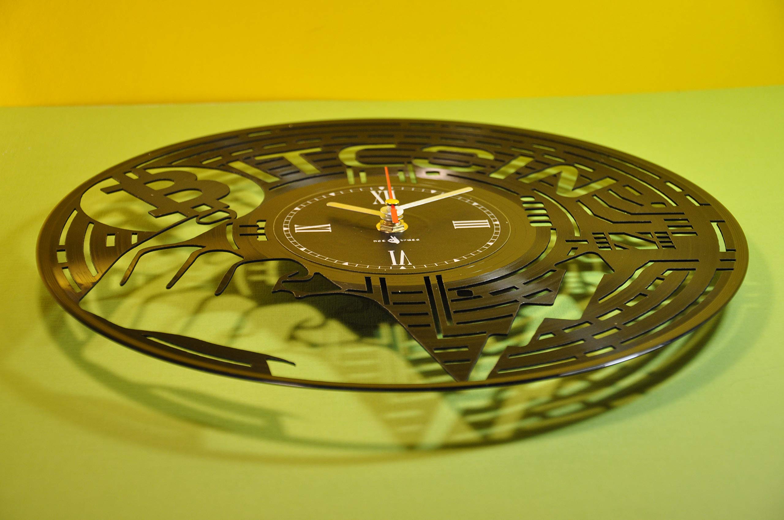 Amazon.co.jp: ウォールクロック ビニールレコード ビットコイン対応 12インチ ヨーロッパ製 精密サイレントクォーツムーブメント  暗号通貨トレーダーに最適なギフト オリジナルデザイン ホームデコレーション : ホーム＆キッチン