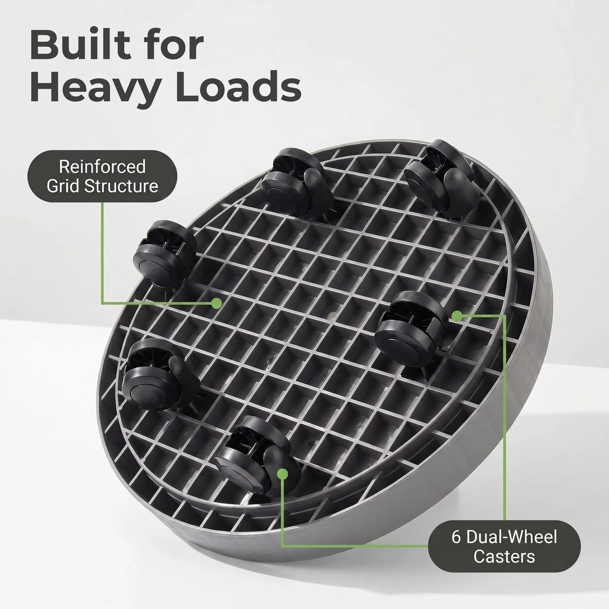 Pflanzgefäß-Caddies, Rolluntersetzer mit Rollen, robuster Rollständer für Topfpflanzen, runder Untersetzer, Rolluntersetzer, Tablett mit Rollen, Blumentopf-Dolly Halter für drinnen und draußen