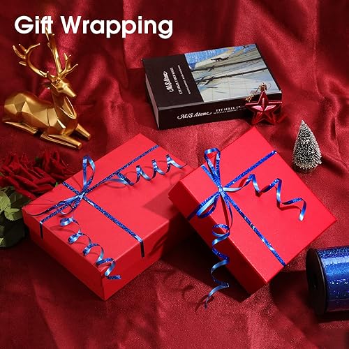 Miniatura 3 de OMISELIO Cinta rizadora azul, cinta azul de 500 yardas, cinta rizadora para envolver regalos, cinta de globos, cuerda de globos, cinta rizada, cinta