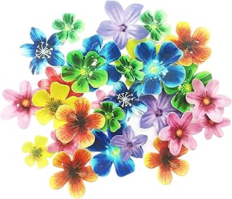 Set of 30 Edible Cupcake Toppers Christmas Cake Topper Wedding Cake Birthday Party Food Decoration Mixed Size & Colour (Flower)