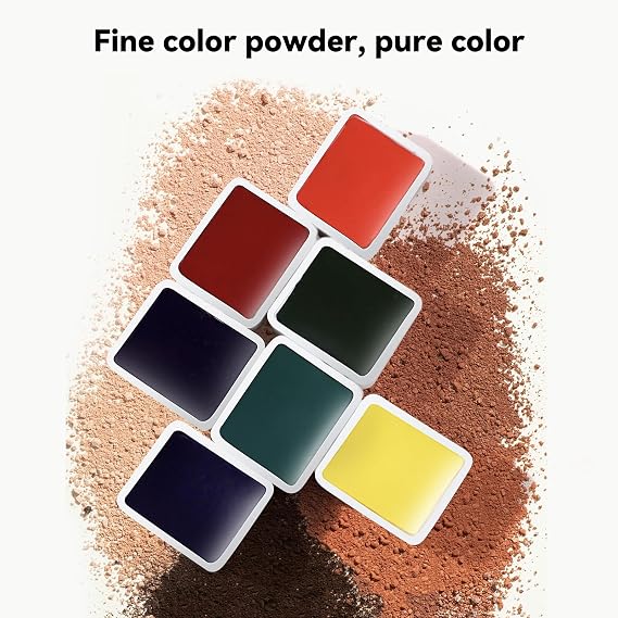 Paul Rubens Artist Watercolor Paint Set,24 Vibrant Colors in Portable Box,Synthetic Squirrel Hair Paint Brushes kit for Artists, Adults and Hobbists