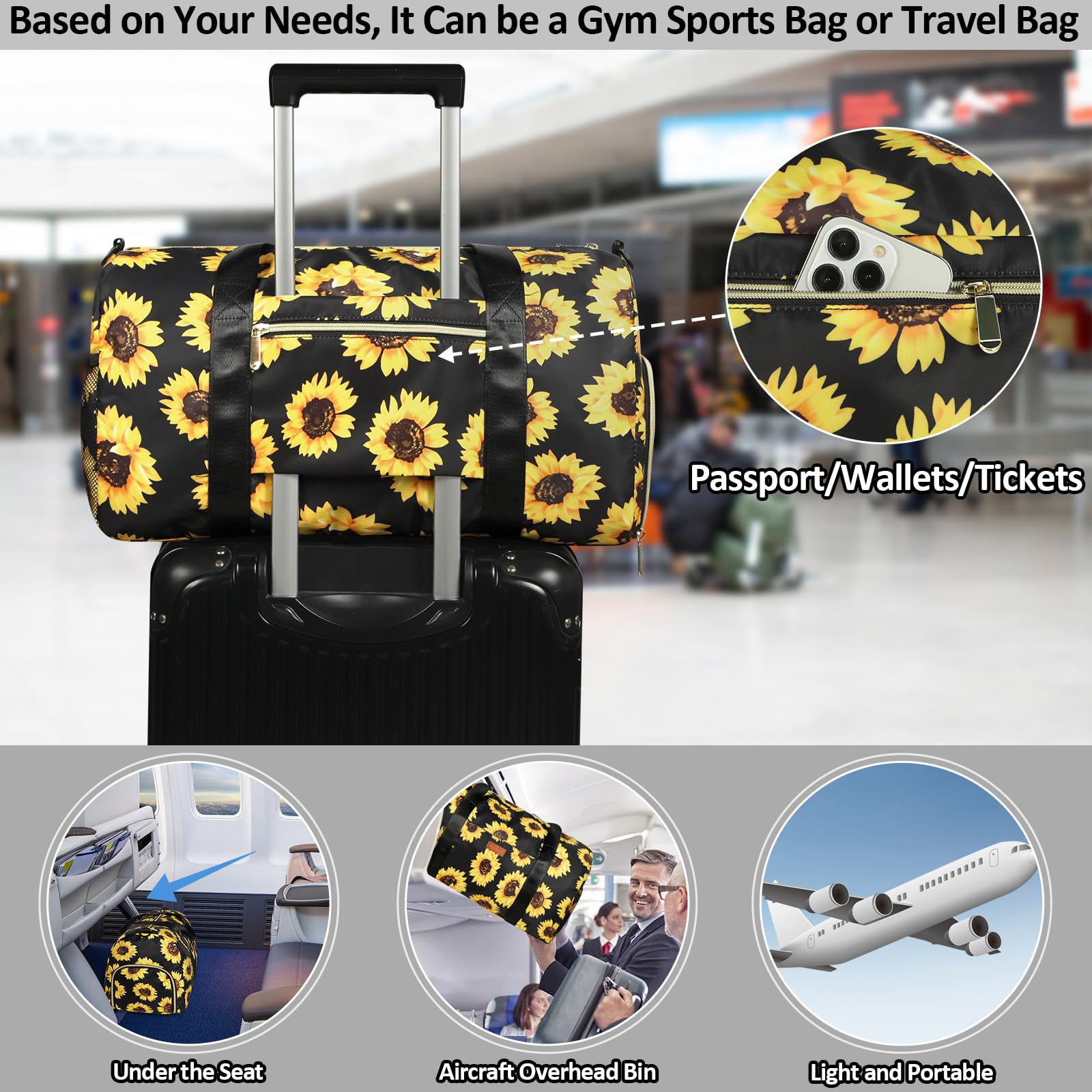 Snapklik.com : Vankor Gym Bags For Women Men Large, Waterproof Sports ...