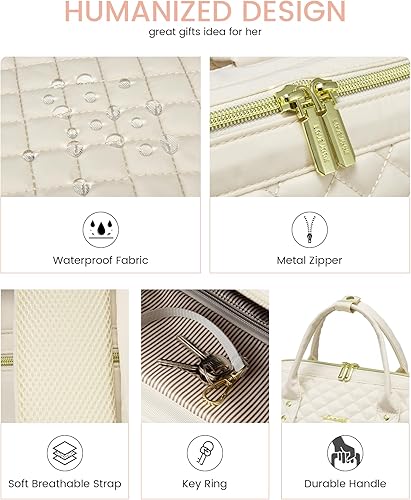 Miniatura 5 de LOVEVOOK Mochila para laptop para mujer, Beige