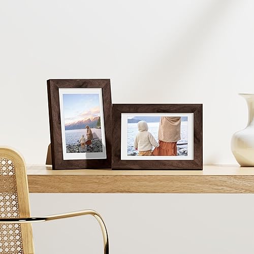 Vista 134 de Vittanly - Juego de 9 portarretratos, plexiglás resistente a rupturas, exhibe fotos de 12 x 12 pulgadas o, con paspartú, de 8 x 8 pulgadas, marcos