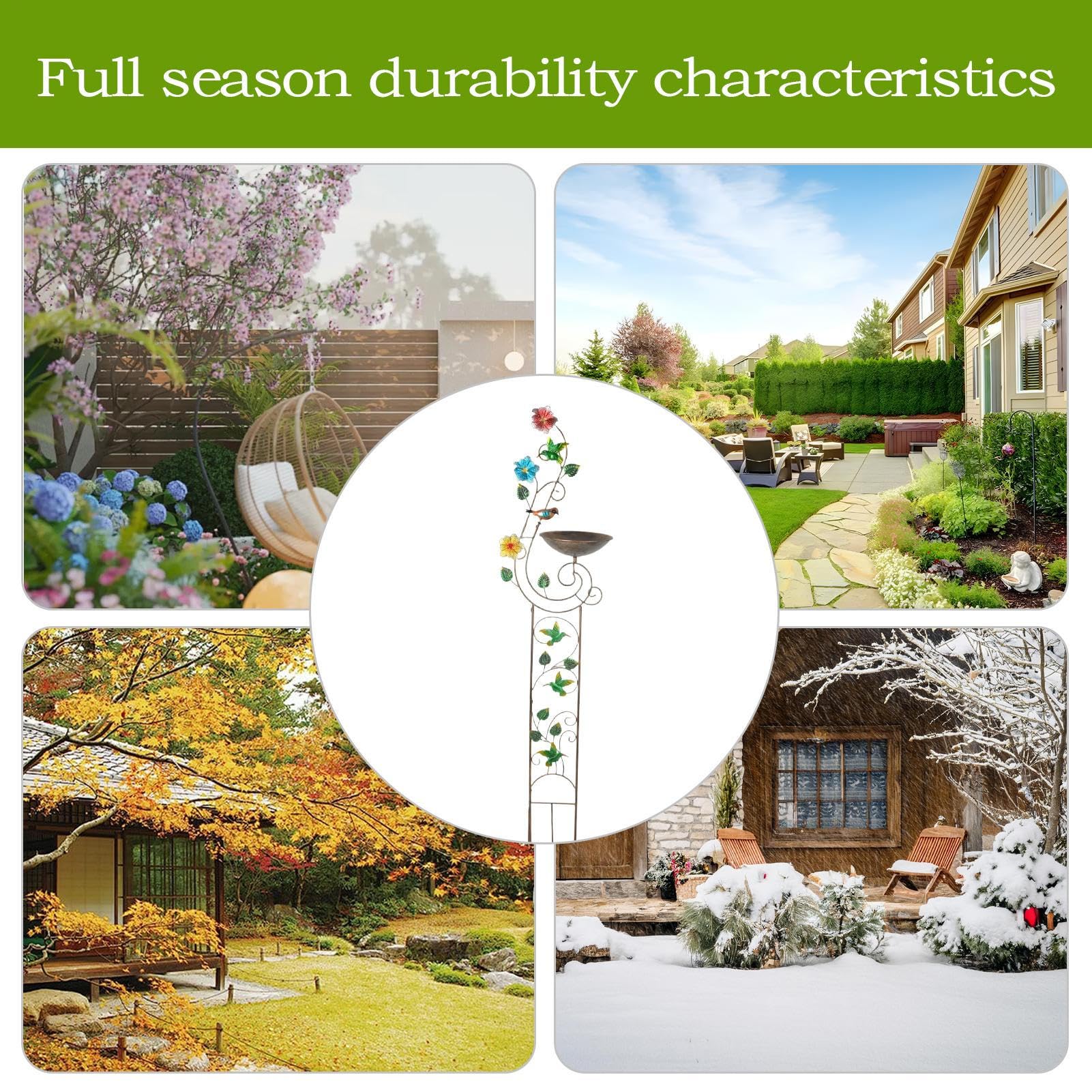 Generico Bagno per Uccelli da Giardino Decorazione Abbeveratoio | Vasca E Mangiatoia Per Uccelli Giardino Patio Cortile e Cortile Posteriore e Corte Interna