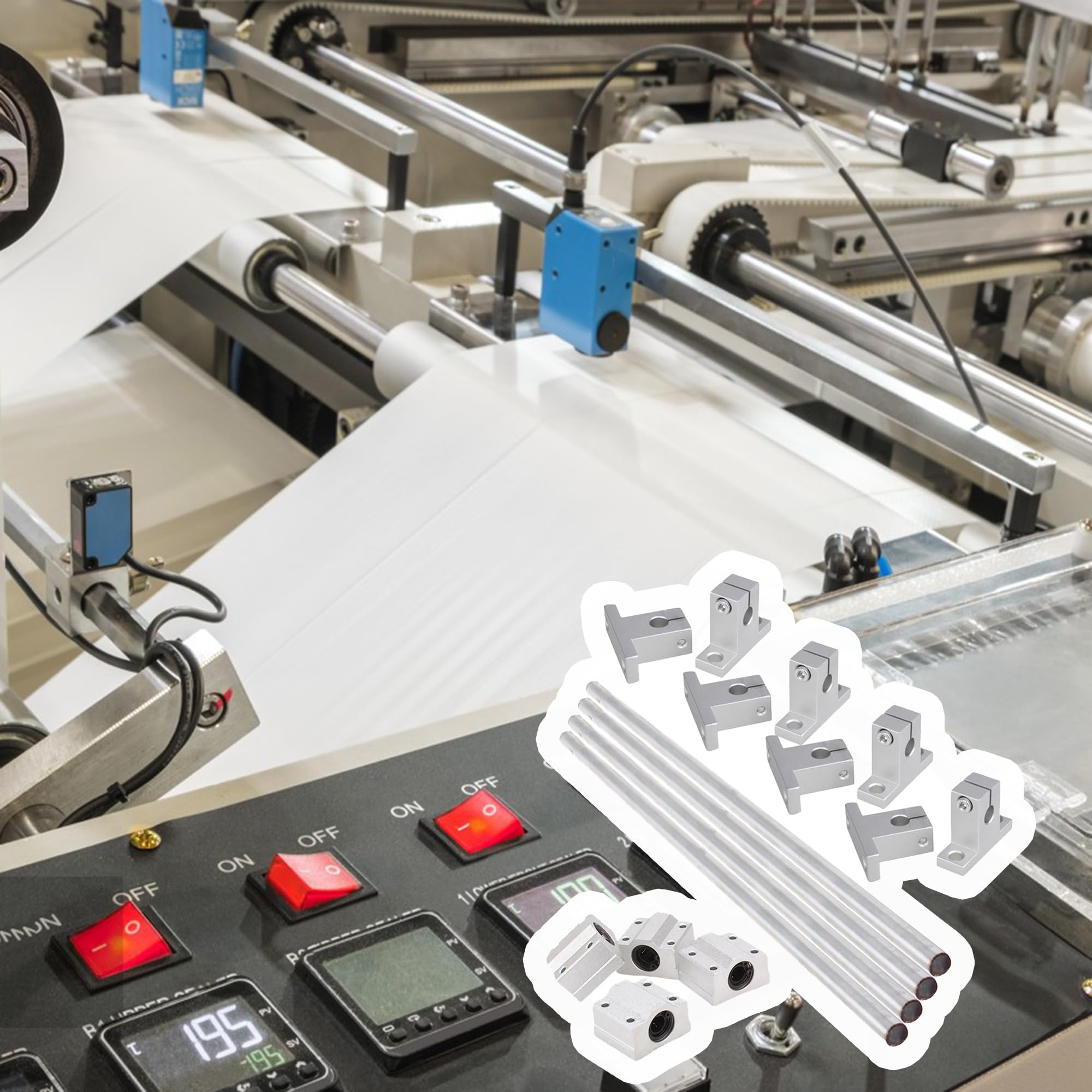 4 Set Linear Motions Includes 4 x Shafts, 4 x Bearing, 8 x Supports — Amazon image 6
