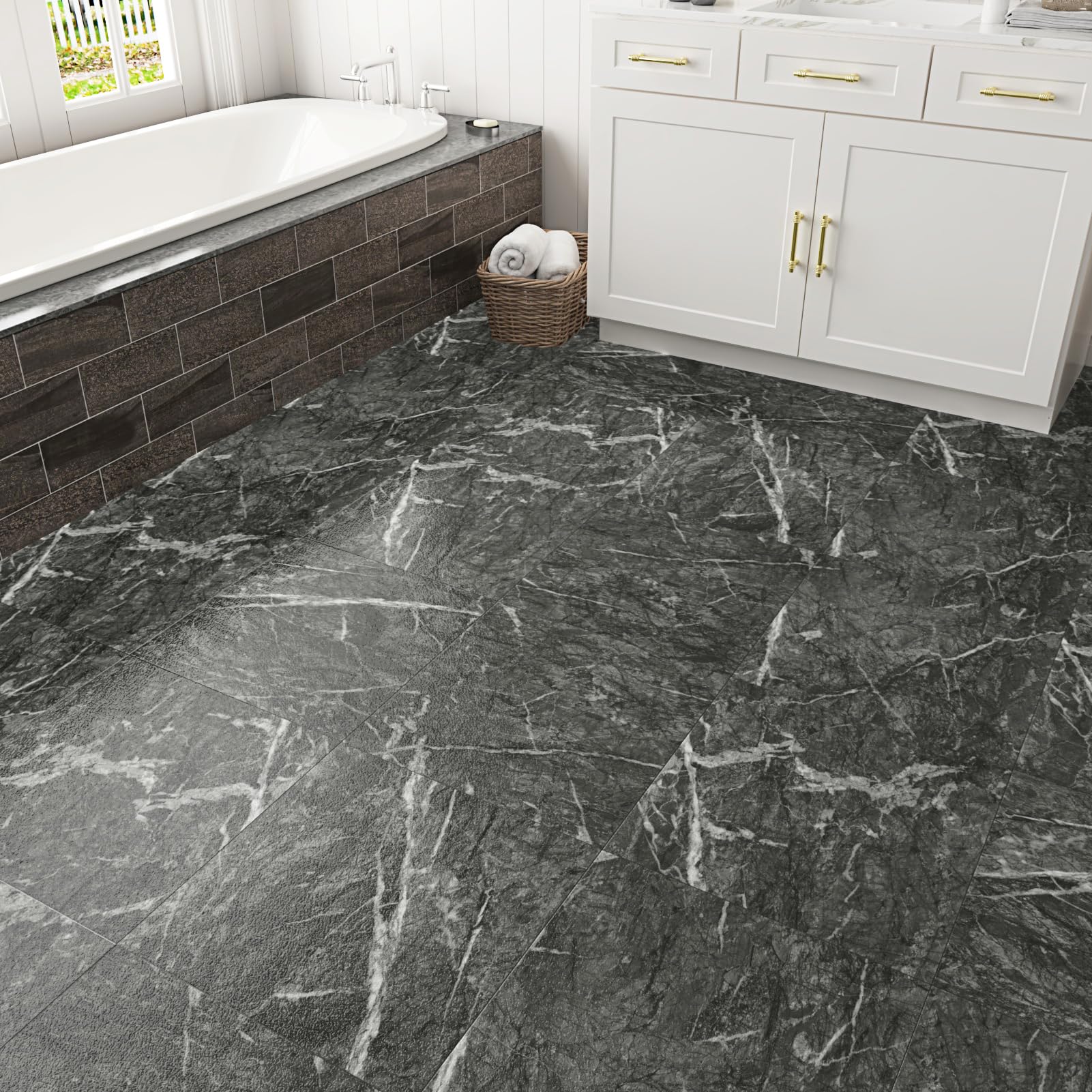Black Granite Vinyl Flooring