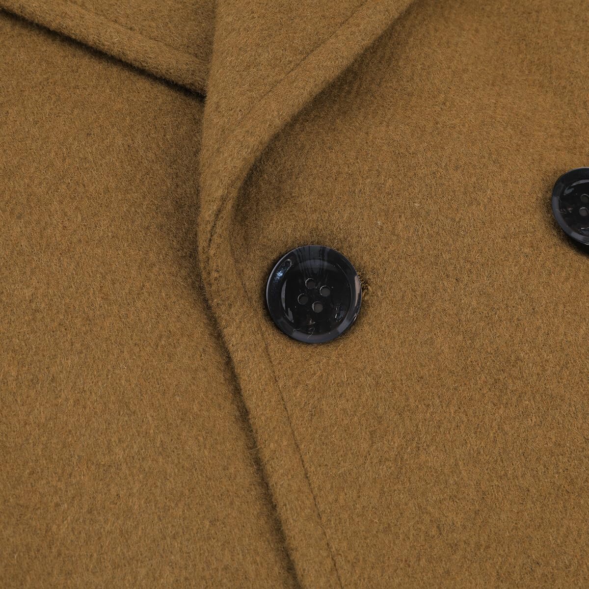 Allthemen Cappotto di Lana da Uomo Inverno Doppiopetto Coat Invernale di Media Lunghezza Caldo per Il Business