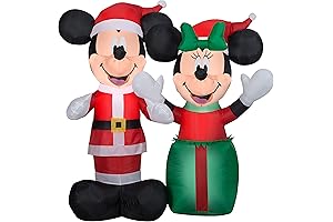 Gemmy Airblown Santa Mickey and Minnie Christmas Inflatable Scene