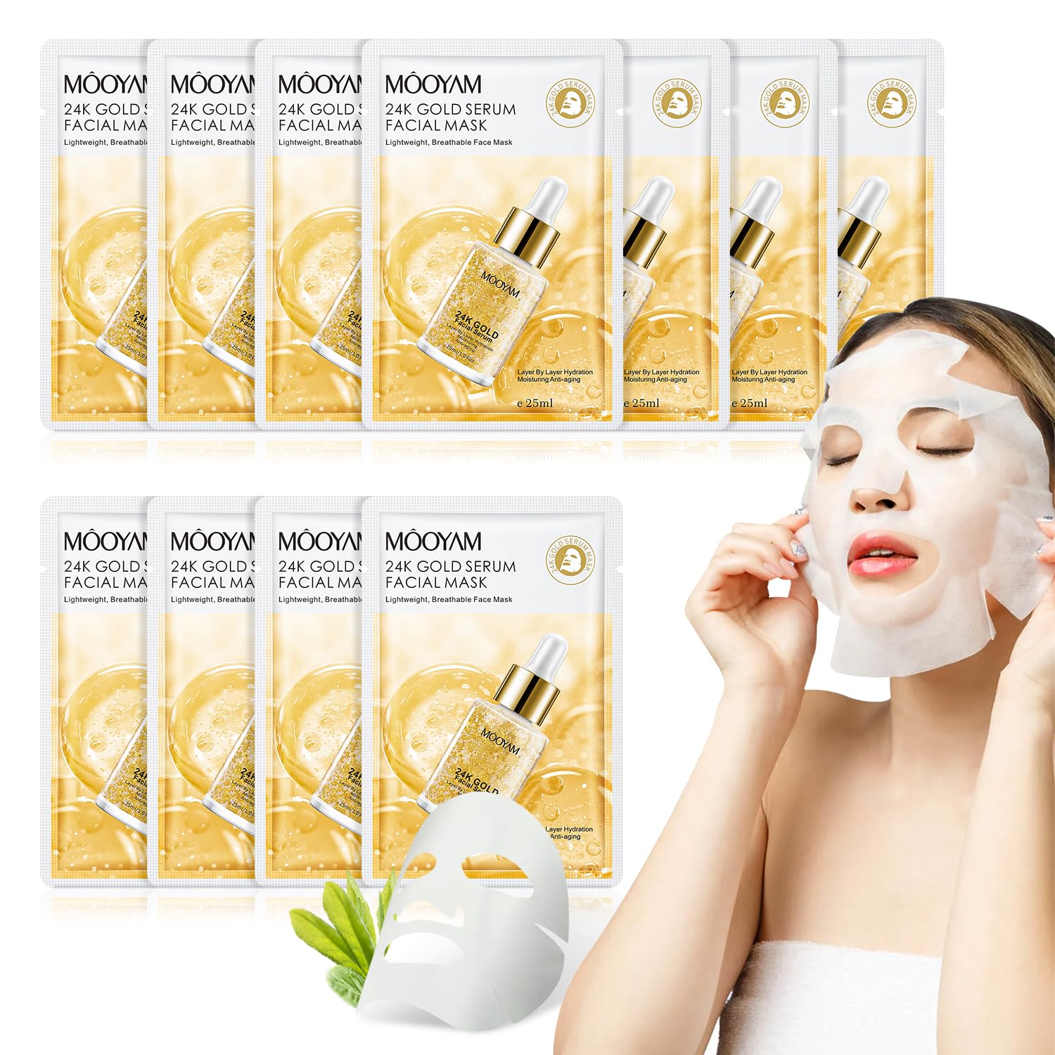 Limvoo 24K Hyaluronic Acid Mask Hyaluronic Acid Mask Korean Skin Care Products (24K)