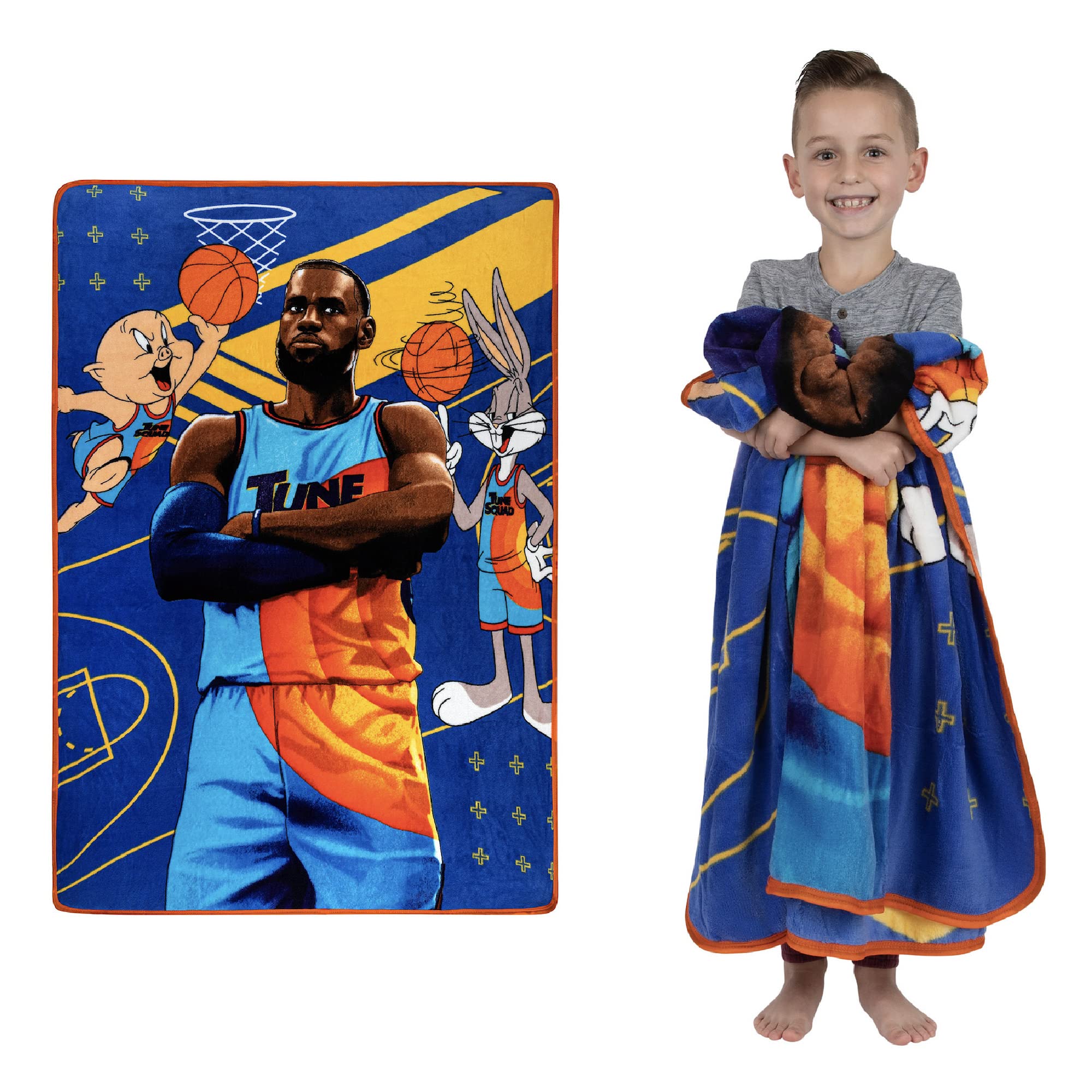 Franco Kids Bedding Super Soft Micro Raschel Throw, 46 in x 60 in, Space Jam 2 A New Legacy