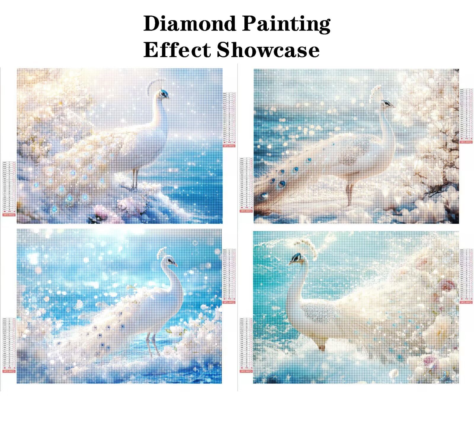 Malarstwo diamentowe krajobraz 70 x 50 cm kwadratowy obraz diamentowy 4 sztuki 2026 nowy zestaw do malowania diamentami 5D z akcesoriami, prezenty świąteczne, dekoracje świąteczne i noworoczne i