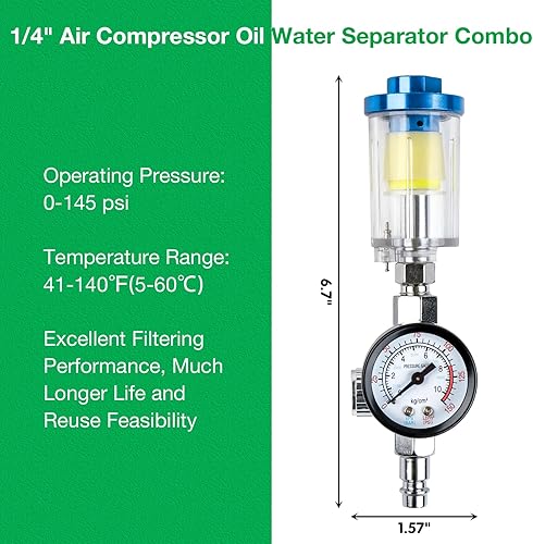 Miniatura 6 de YUZES HVLP - Juego de pistola de pintura en aerosol verde pistola de pintura en aerosol para automóvil con boquillas de 3 tamaños y tazas de 600 cc