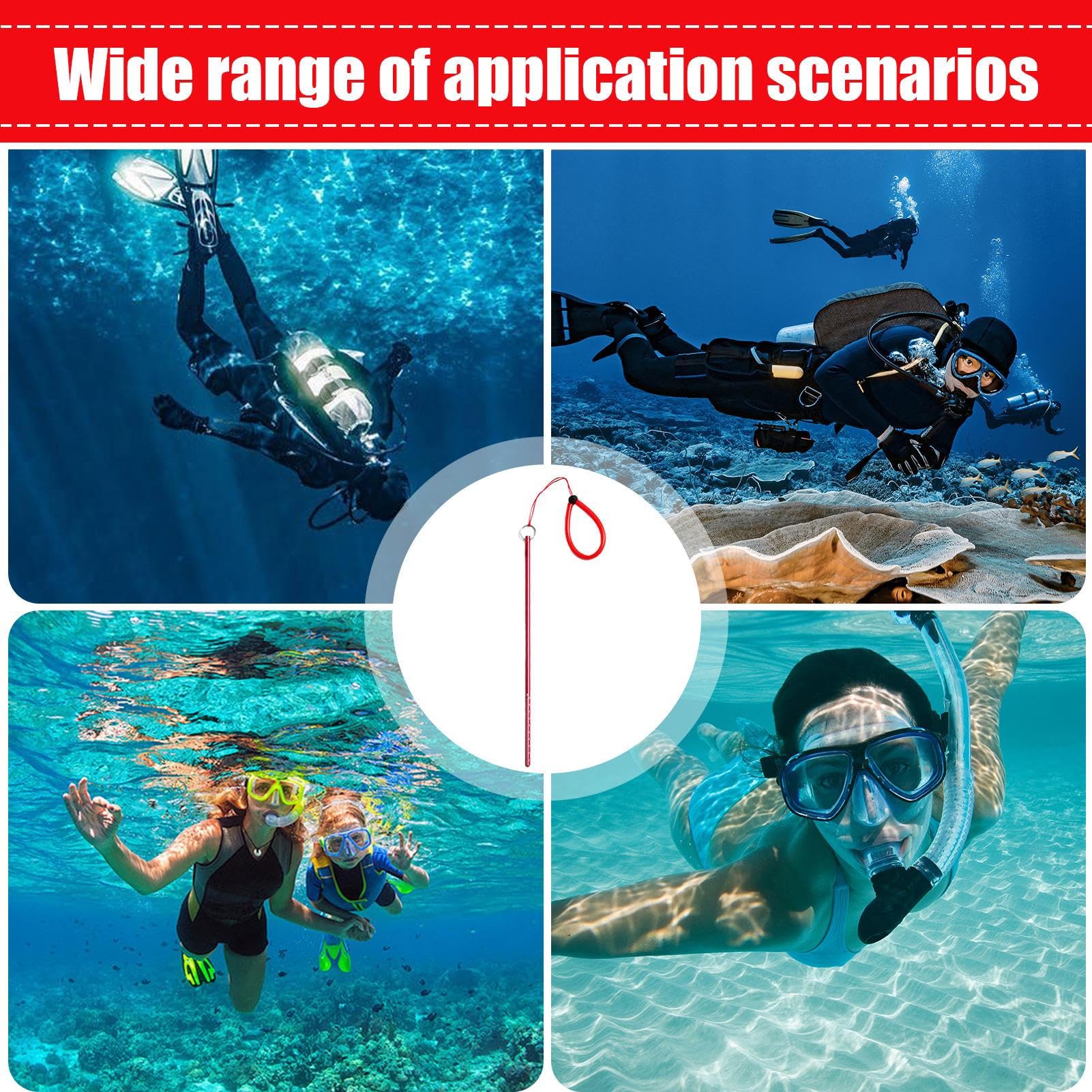 Creatore di rumore per immersioni, Creatore di rumore per immersioni | Asta per bastone da sub in lega di alluminio, aragosta, solletico, puntatore - Accessori per immersioni subacquee con bacchetta p