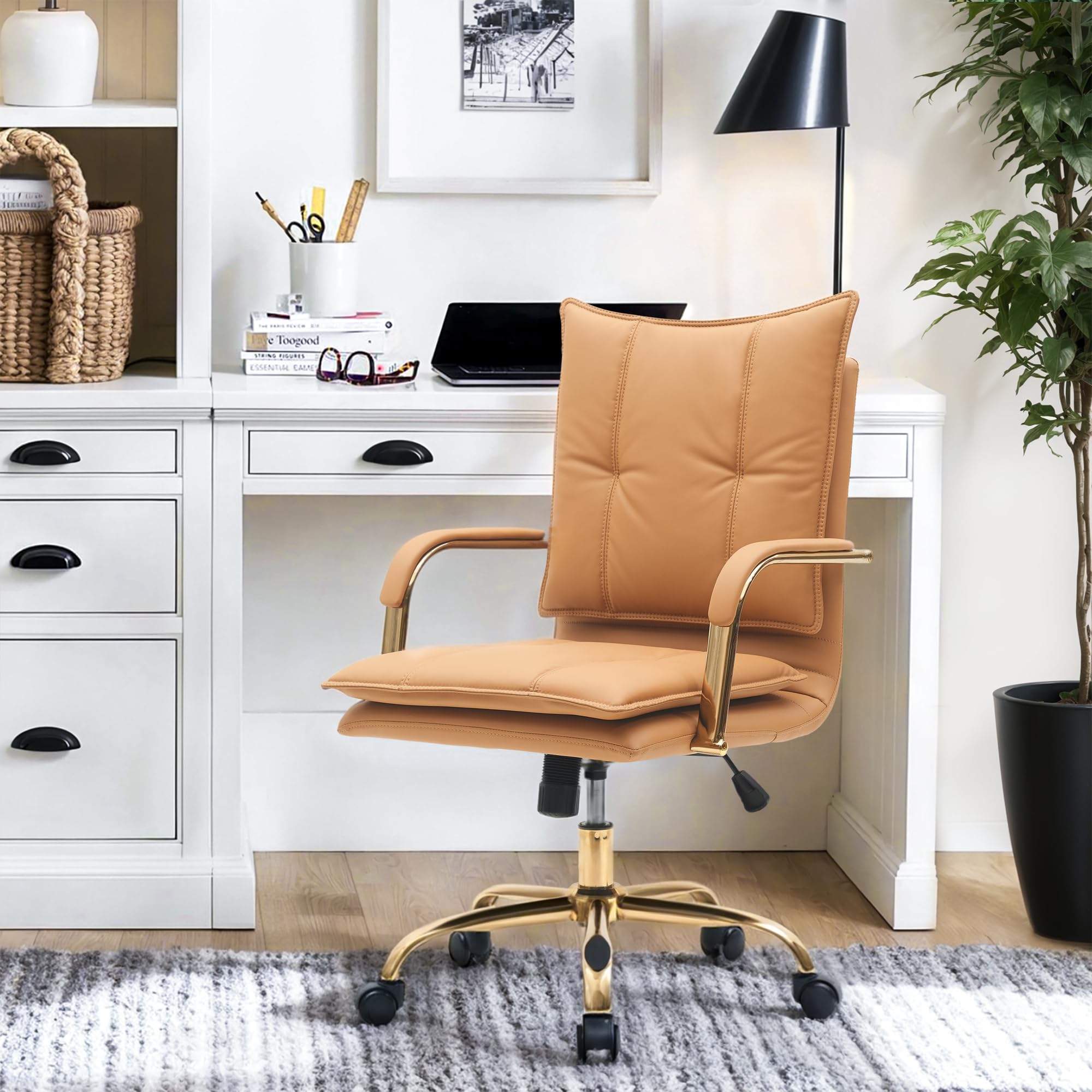 Amazon.com: DRKAT Leather Home Office Desk Chairs Comfy Office
