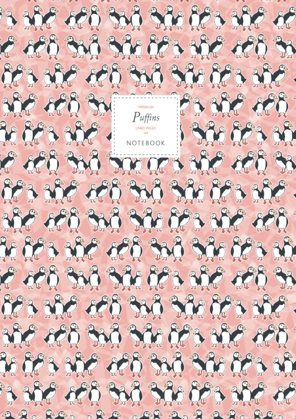 Puffins Notebook - Lined Pages - A4 - Premium: (Pink Edition) Fun notebook 192 lined pages (A4 / 8.27x11.69 inches / 21x29.7cm)