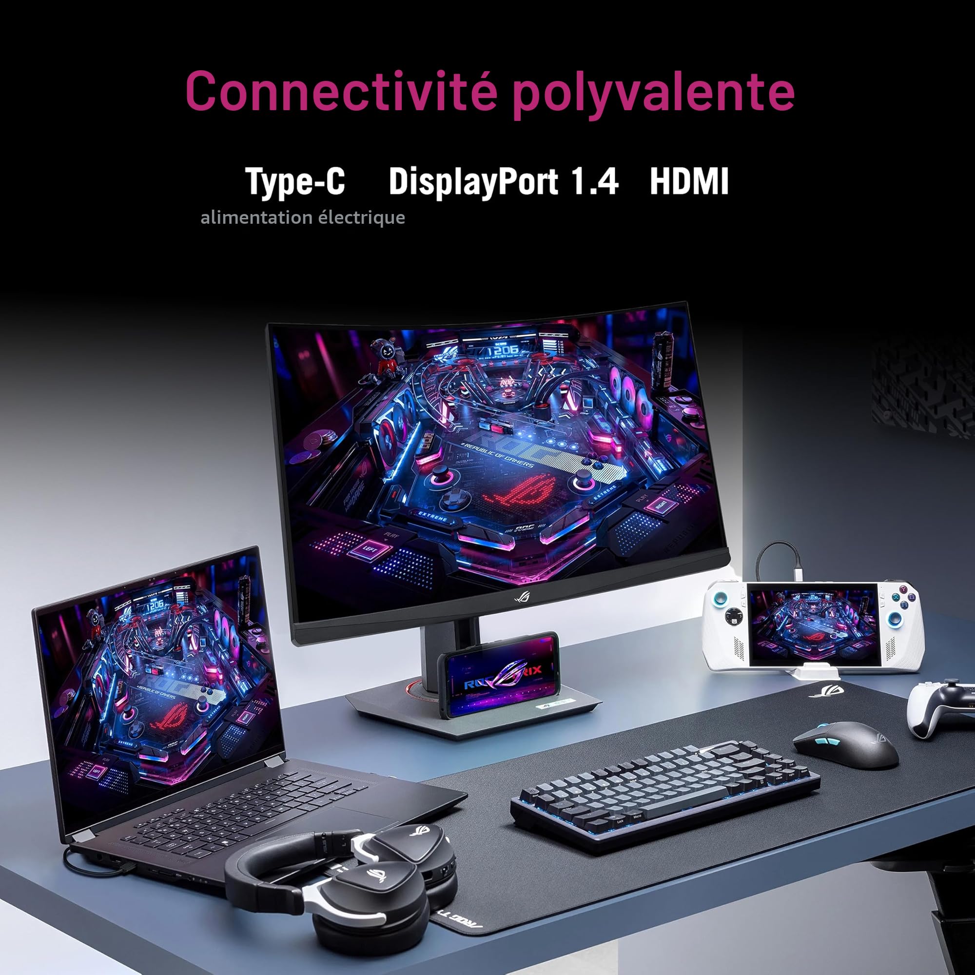 ASUS ROG Strix XG32WCS 32 Pouces 1440p 180Hz Écran PC Gamer Incurvé