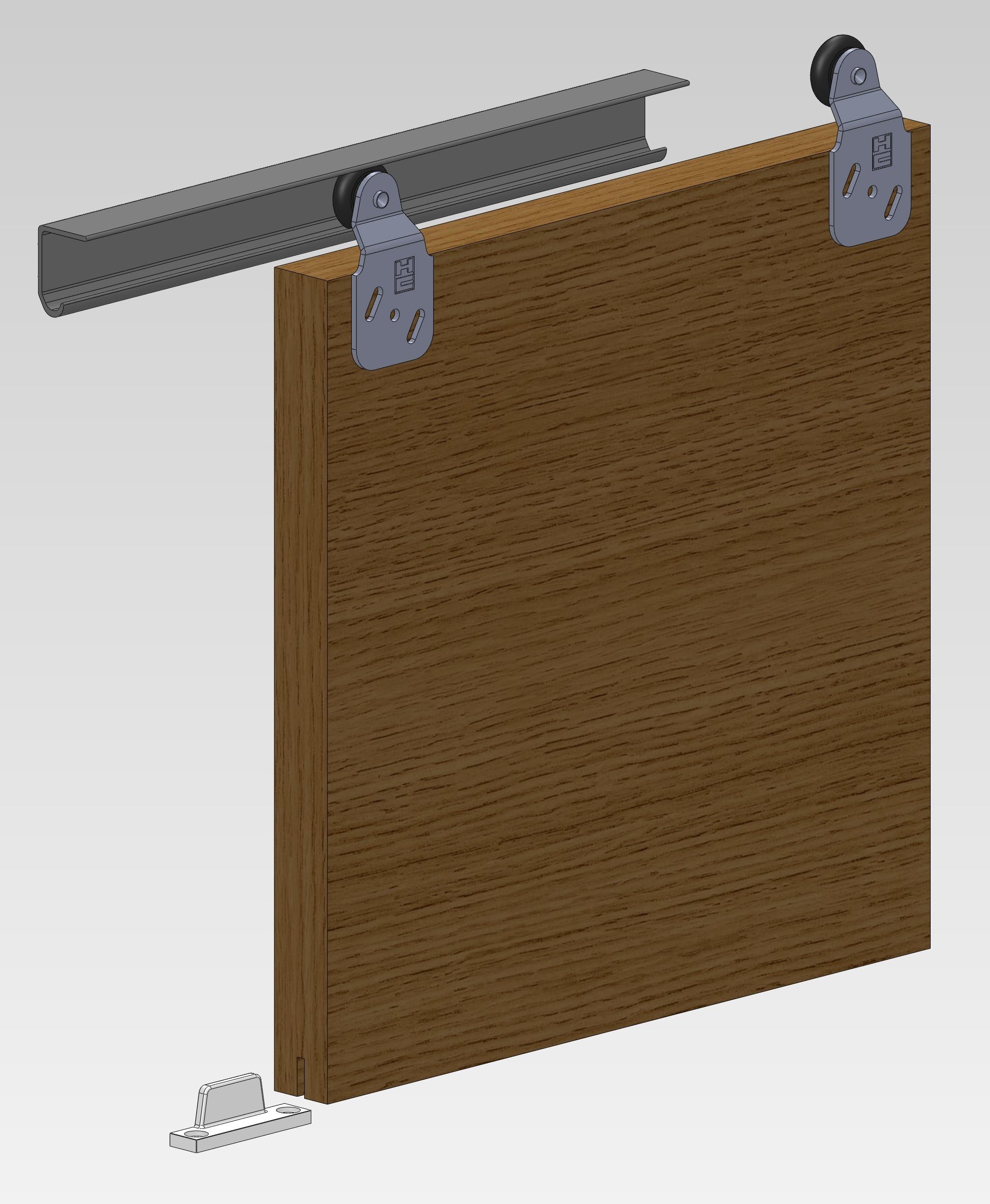 Twin 60 Sliding Wardrobe & Cupboard Door System 27kg 2400mm for 3 Doors