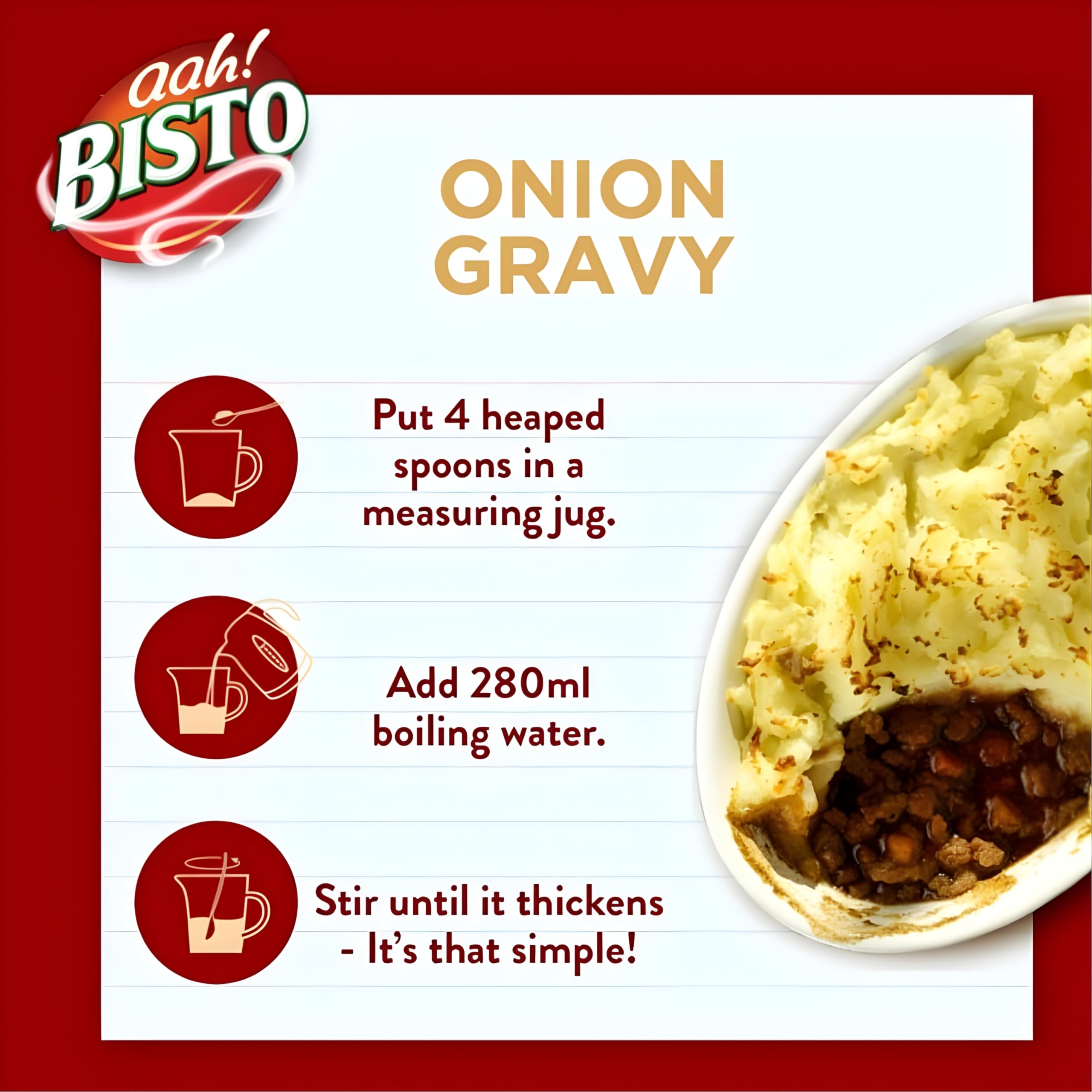 Bisto Onion Gravy Granules 190g Salsa Instantánea de Cebolla Gravy Inglesa Tradicional para Carnes y Asados