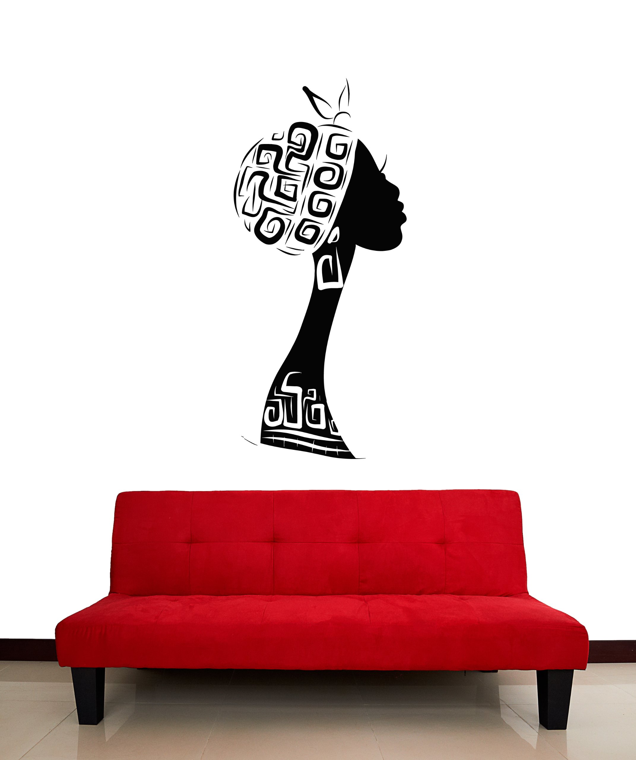 DesignToRefine Wall Vinyl Stickers Black African Beautiful Hot Sexy Girl Woman Coolest Decor for You z1873