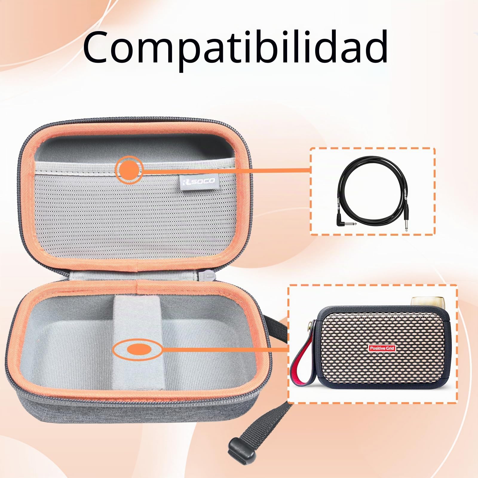 RLSOCO Funda para Positive Grid Spark GO Amplificador de Guitarra Inteligente ultraportátil de 5 W