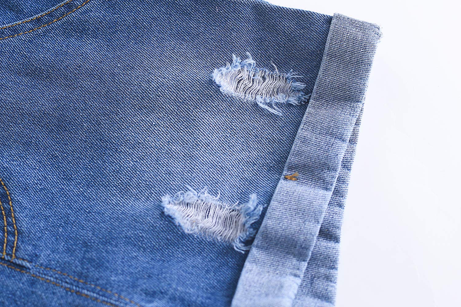 KIDSCOOL SPACE Salopette en Jean pour Bébé Fille Garçon, Short en Jean d'Été pour Tout-Petit