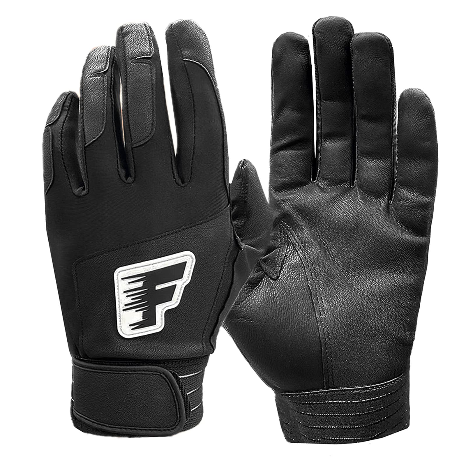FINGER TEN Guanti da baseball con palmo in pelle super grip per adulti e giovani, guanti da softball, unisex, antiscivolo, impermeabili, flessibili, per allenamento e competizioni