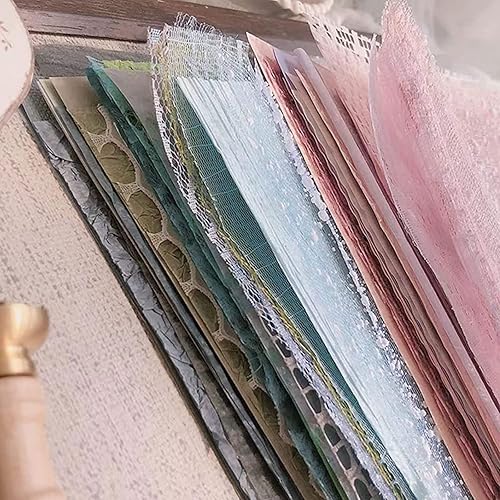 Miniatura 8 de Qivine Papel de álbum de recortes, papel decorativo A5 para diario de basura, estampado rosa, 30 unidades