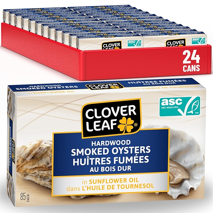 克罗弗烟熏牡蛎（葵花籽油）