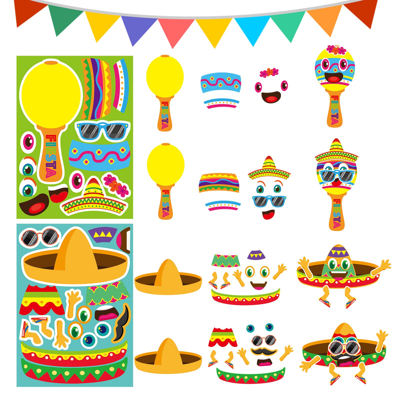 Fensteraufkleber Mexiko-Fiesta – Für Cinco De Mayo, Party-Deko, 30x20 Cm, 8 Motive