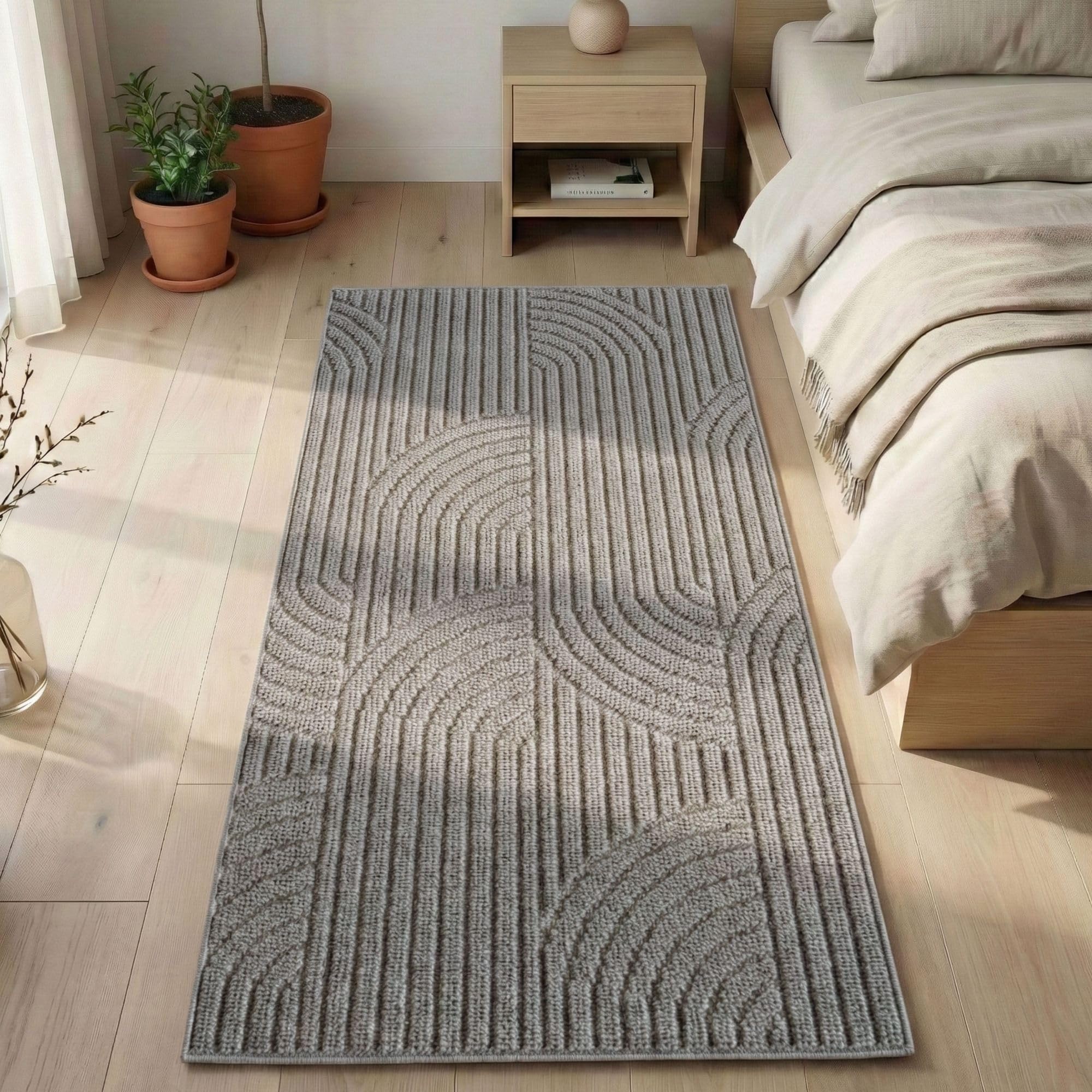 Carpetsale24 Teppich Wohnzimmer Einfarbig Bouclé Schlingenflor Skandi Stil Superweich Pflegeleicht Robust für Schlafzimmer Modern Gemütlich