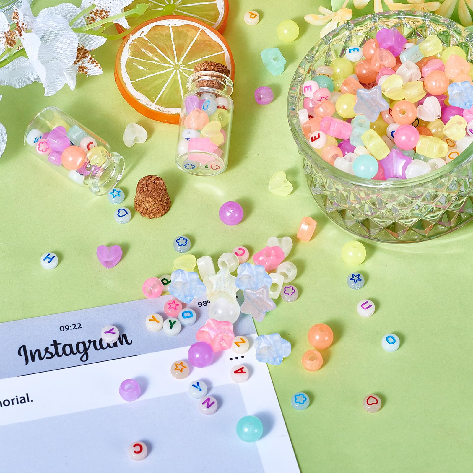 Craftdady Lot De 740 Perles En Acrylique Avec Chiffres De 0 à 9