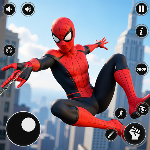 Super fliegender Spinnenseilheld – Mafia-Verbrechensbekämpfung: Realistischer Open-World-Gangsterkampf-Stadtsimulator