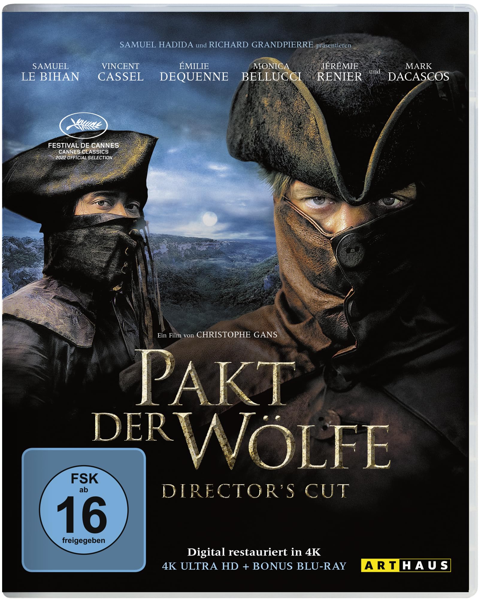 Pakt der Wölfe en formato 4K Ultra HD cinematográfico con disco Blu-ray de bonus