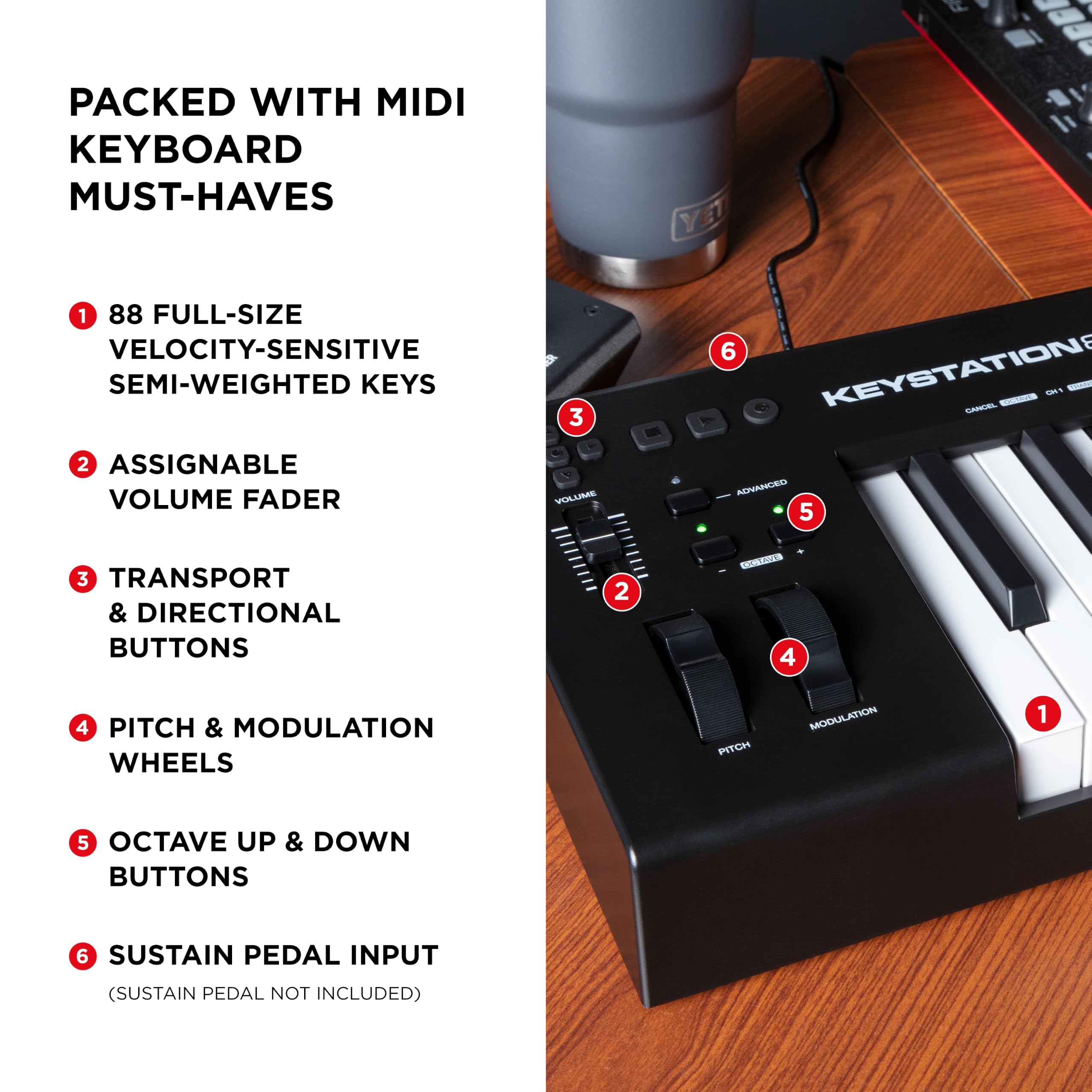 M-Audio Keystation 88 MK3 MIDI Keyboard Controller