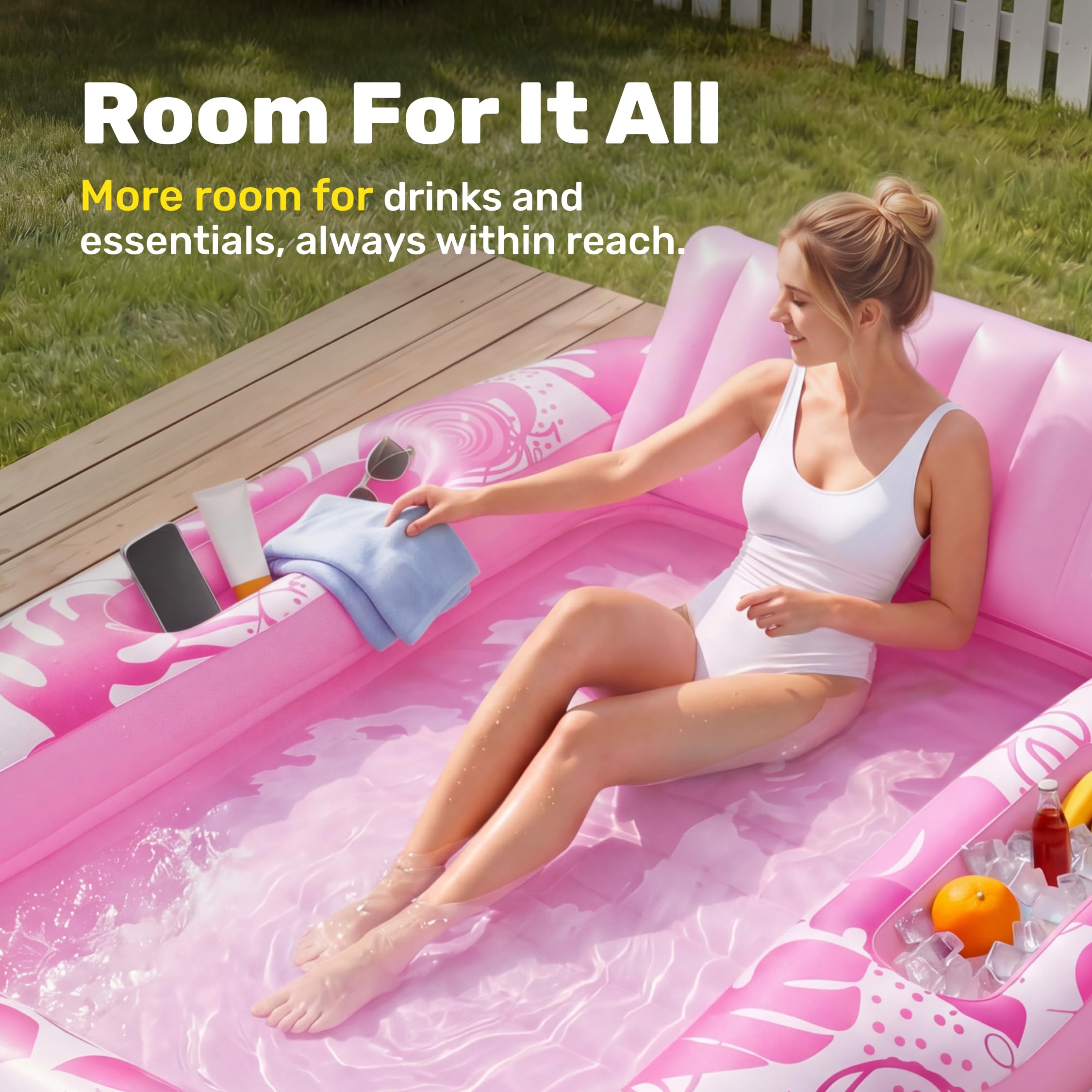 Sloosh Inflatable Tanning Pool Lounge Float - Image 2