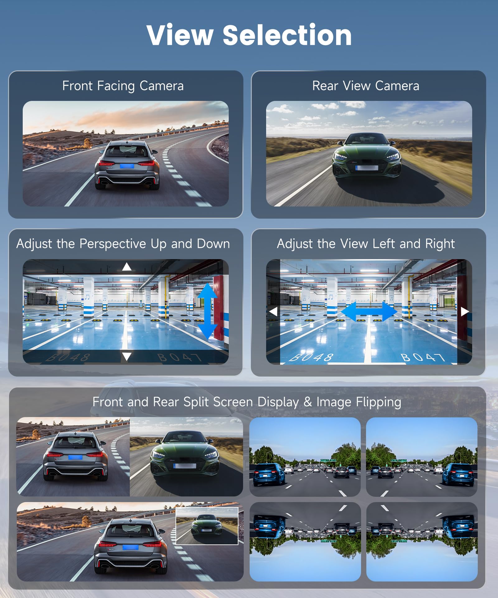 Rimoody 4K Espejo Retrovisor Coche Dash CAM Cámara 9.66 Pulgadas Pantalla Táctil IPS Dashcam Vista Delantera y Trasera Cámaras/Visión Nocturna HDR/GPS/WiFi y App Control/BSD y ADAS/Loop Video/Sensor G